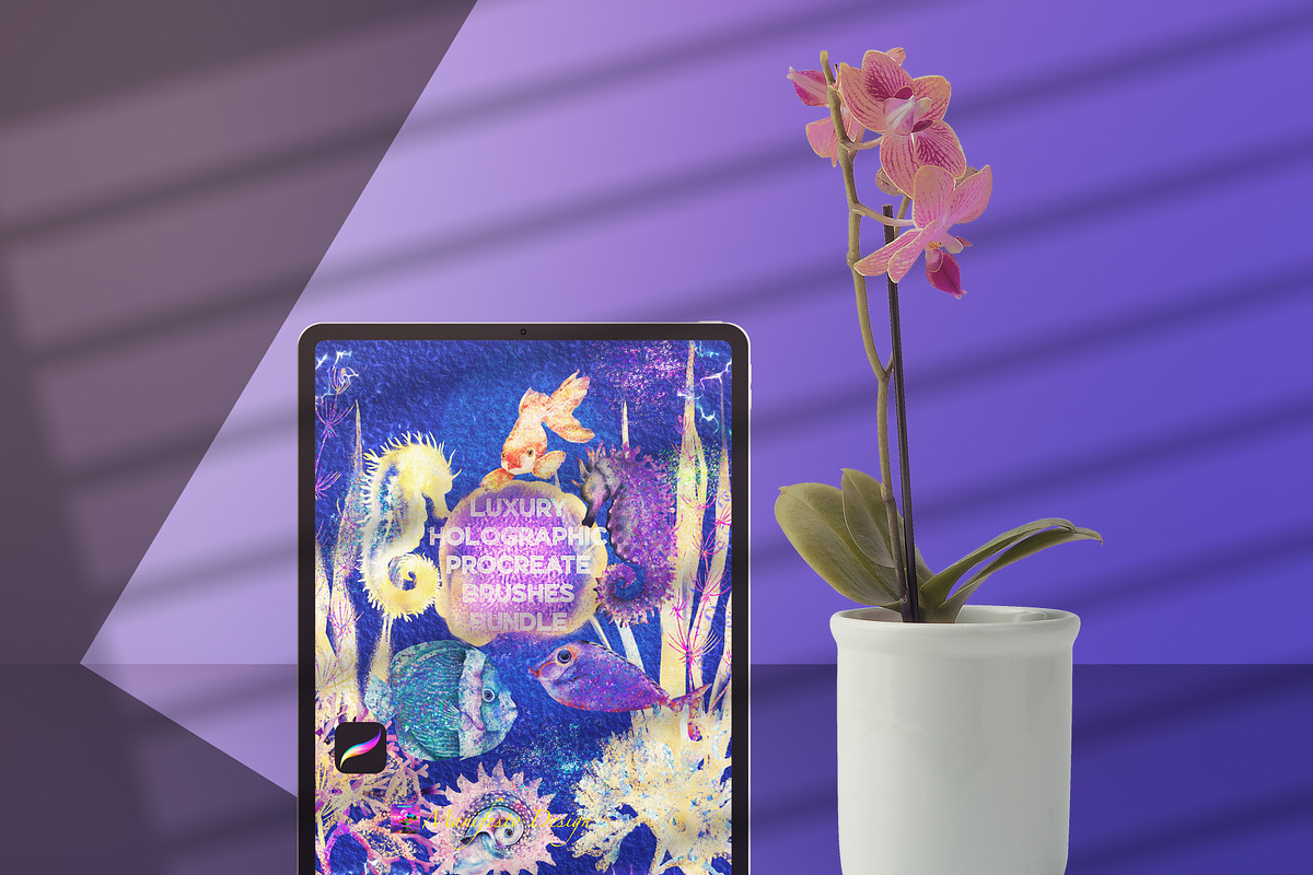 240 Holographic Procreate Bundle, a Brush Add-On by Manifesto Design Gallery (Photo 3 of 12)