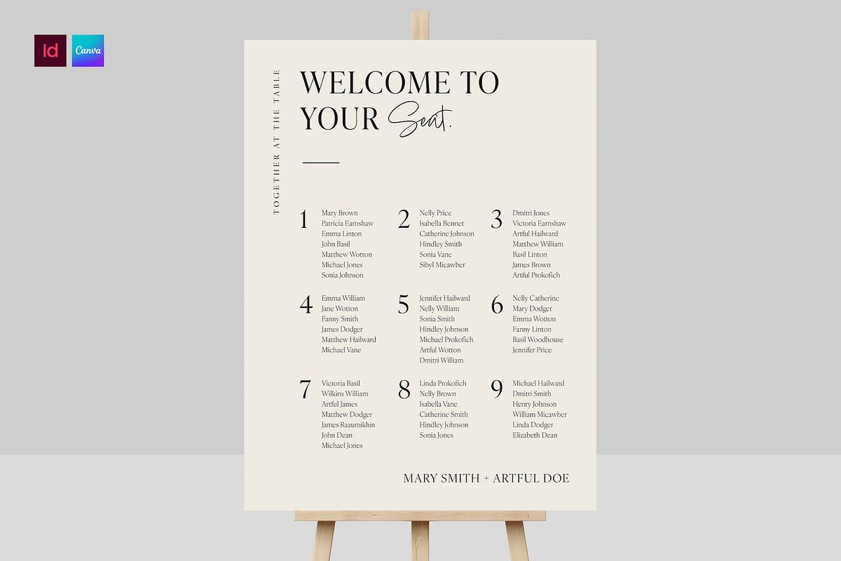 Wedding Seating Chart Template, a Flyer Template by BrandPacks (Photo 1 of 5)