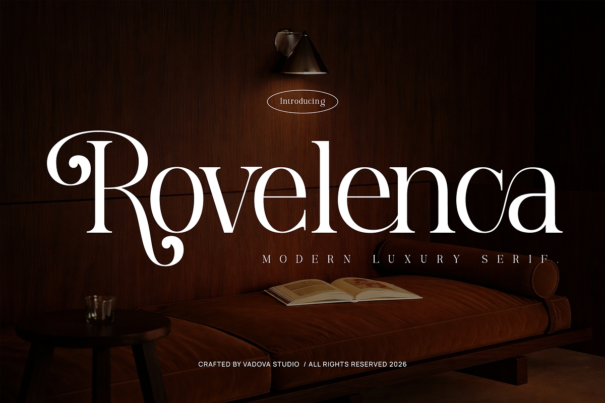 Rovelenca Modern Luxury Serif Font, a Serif Font by Vadovastd (Photo 1 of 11)