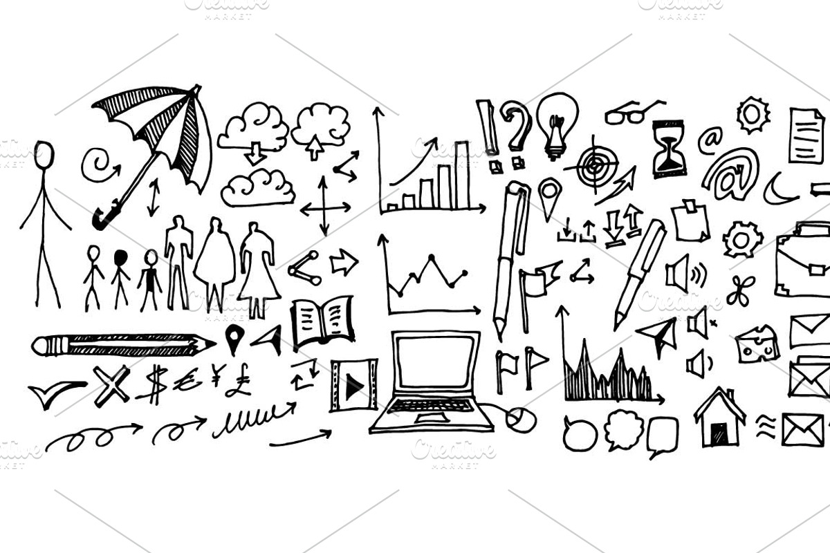 4657 Hand Drawn doodle elements, an Education Illustration by TKDoodle (Photo 31 of 77)