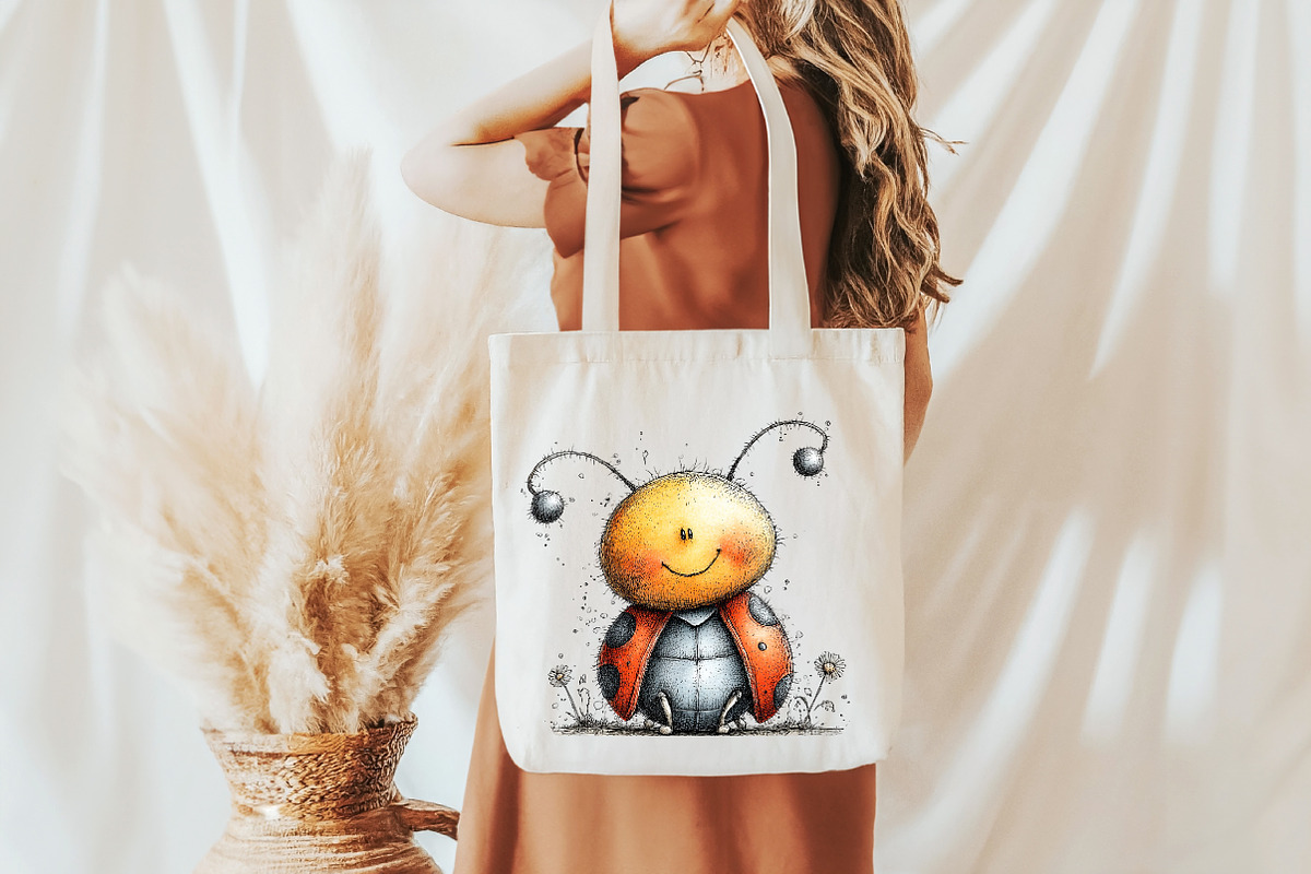 Whimsical ladybug Clipart Bundle, an Illustration by Designworld (Photo 5 of 5)