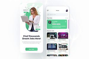 Job finder app ui kit