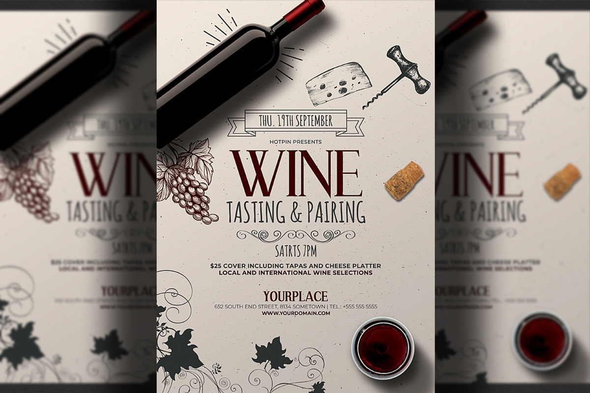 Wine Tasting Flyer Template, a Flyer Template by Hotpin (Photo 1 of 2)