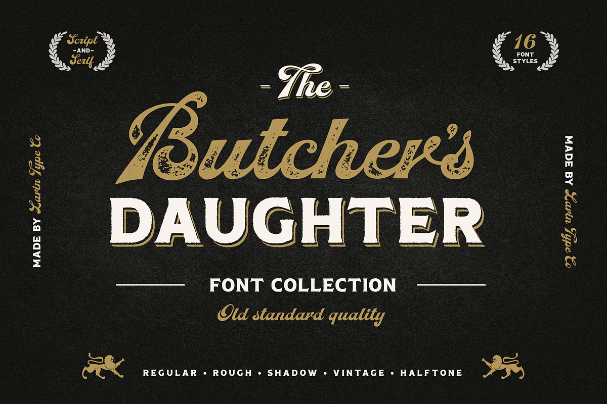 Butcher's Daughter, a Script Font by Larin Type Co. (Photo 1 of 15)