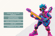 80s Neon Cartoon Clipart Bundle, an Object Illustration by BusyDaydesign (Thumbnail 7 of 9)