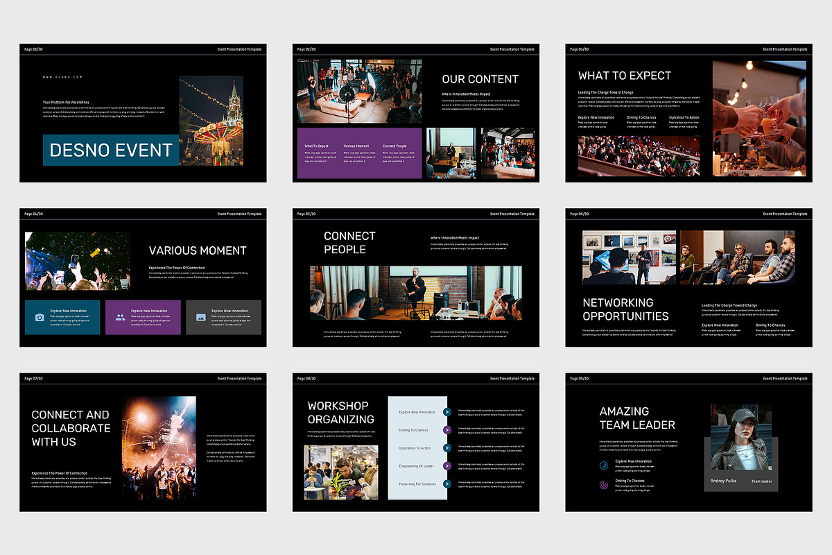 Desno : Event Google Slides, a Presentation Template by Punkl Camp (Photo 6 of 9)