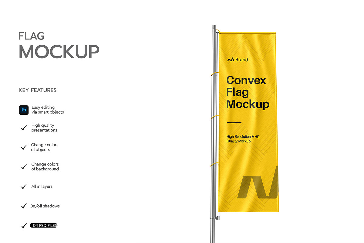 Feather Flag Mockup PSD Pack, an Advertising Mockup by graphypix (Photo 2 of 6)