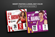 Basketball Instagram Templates, a Social Media Template by Bornx Design (Thumbnail 3 of 6)