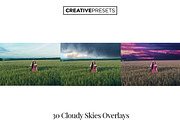30 Cloudy Sky Overlays, a Layer Style Add-On by CreativePresets.com (Thumbnail 7 of 9)