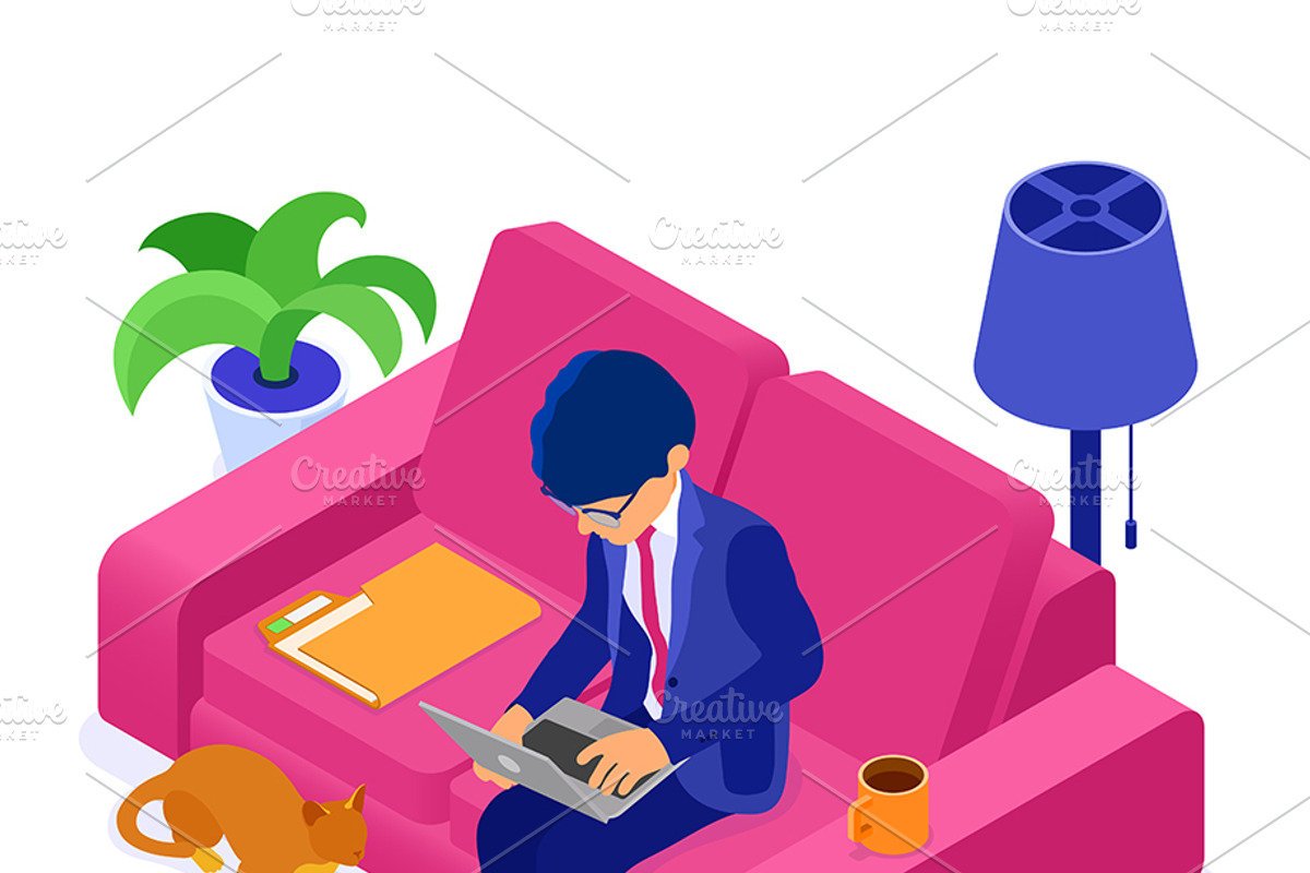 Home Office. Work from Home, an Education Illustration by TAlex (Photo 2 of 6)