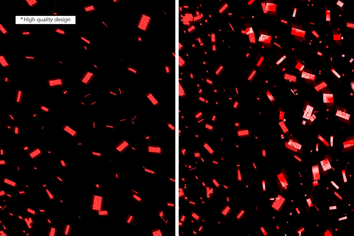 Shiny Red Confetti Overlays, a Texture Graphic by Partikusi Design (Photo 2 of 3)