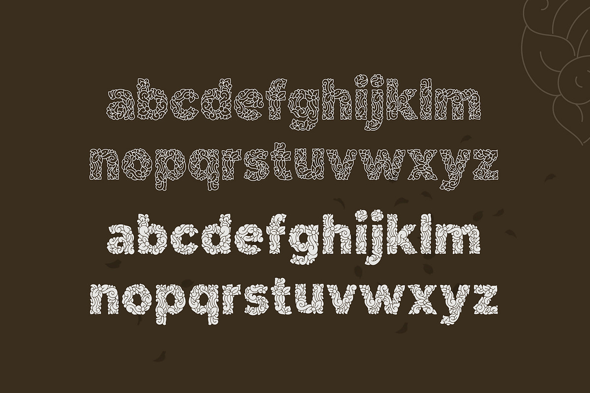 Batik Jawa Modern Decorative Font, a Font by Dicubit (Photo 10 of 12)