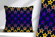 Rad yellow and Purple Stars Seamles, a Pattern Graphic by Sharon Schwalbe (Thumbnail 3 of 5)