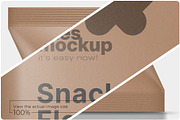 Kraft Snacks Flow Pack Mockup, a Packaging Mockup by Reformer Mockup (Thumbnail 3 of 5)