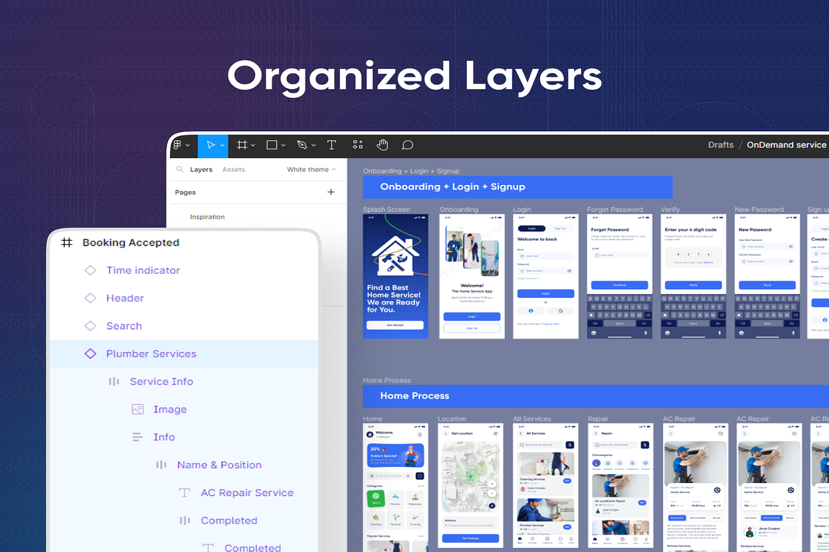 Home Service App Ui Kit, an UI Kit Template by Creative Perspective (Photo 6 of 7)