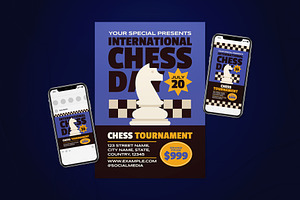 International Chess Day Flyer Set, a Flyer Template by The Good Store