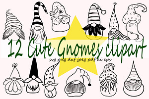 Cute Gnomes clipart