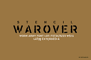 Warover a worn stencil typeface, a Sans Serif Font by deFharo (Thumbnail 2 of 7)