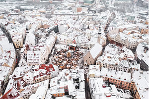 Aerial View of Tallinn with the Town, an Architecture Photo by Nature and travel