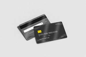 Credit Card Mockup, a Product Mockup by Meizzaluna Design