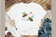 Cute Bee Mine Valentine's Day Clipar, an Illustration by Sublimation Artist (Thumbnail 4 of 6)
