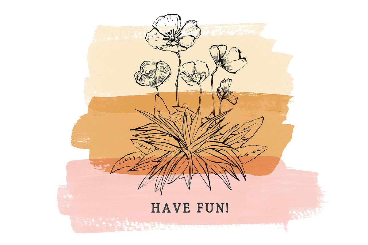 Flower Doodle clipart, Ink Meadow, an Illustration by swiejko (Photo 8 of 8)