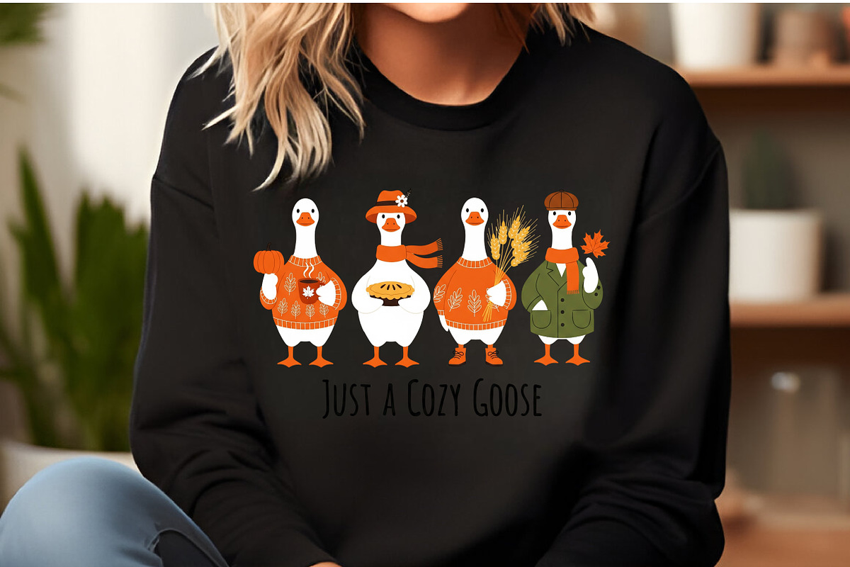 Just A Cozy Goose PNG, an Illustration by Craft Nest (Photo 2 of 5)