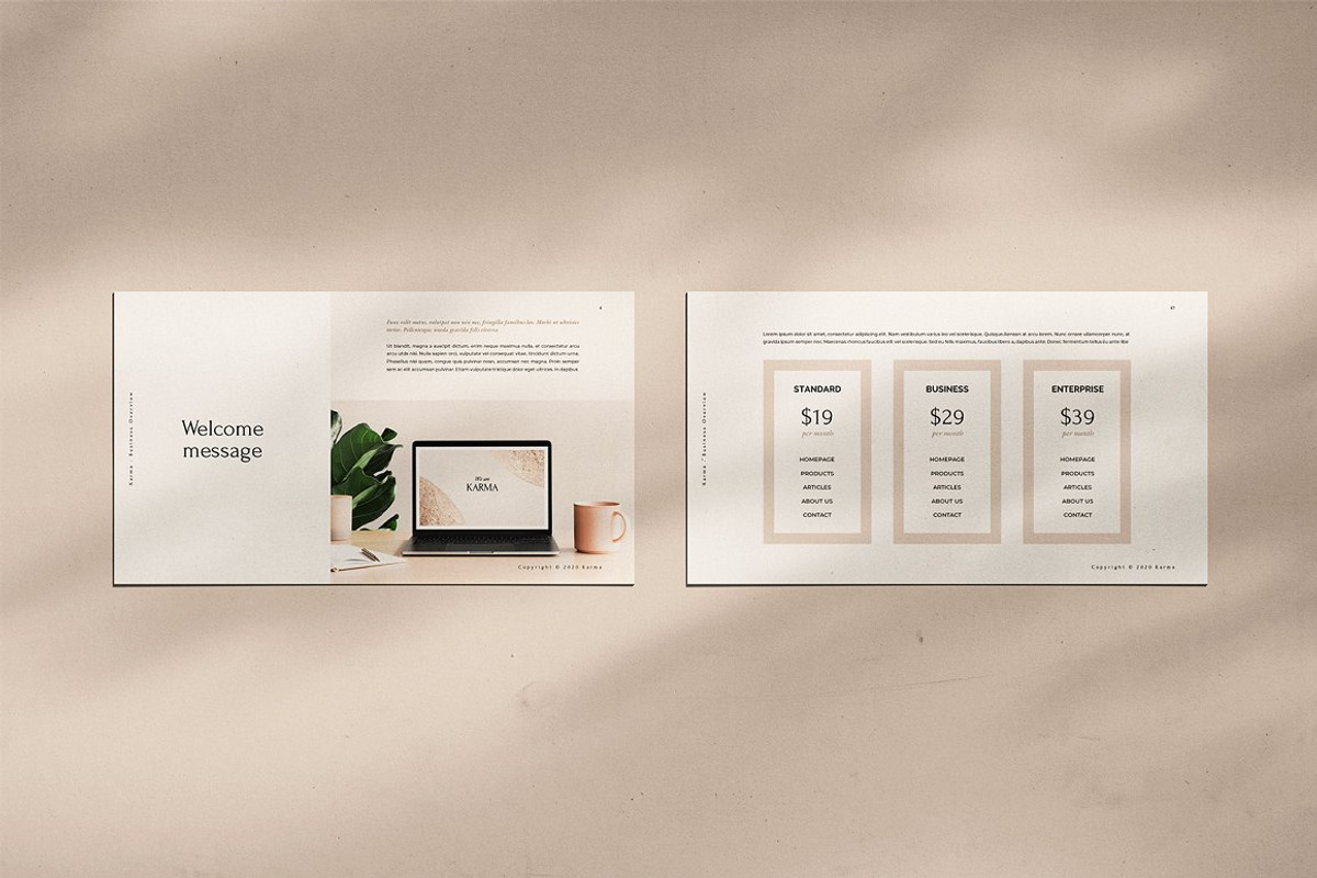 Karma Corporate Presentation, a Presentation Template by Blue Kite Creative (Photo 6 of 19)