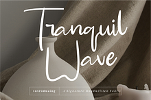 Tranquil Wave - Brush Handwritten