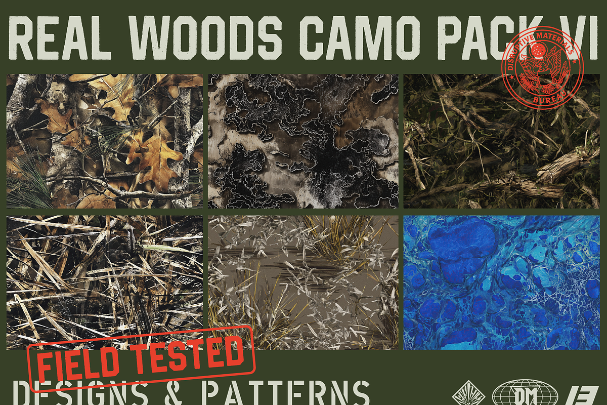 Real Woods 6x Seamless Camou Pack, a Pattern Graphic by darkmatter_graphicworks (Photo 1 of 4)