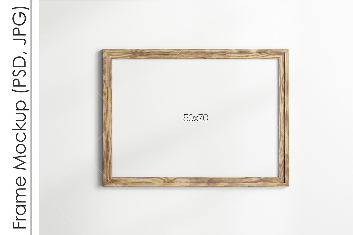 Wooden Frame Mockup PSD JPG, a Print Template by VNmockup (Photo 2 of 5)