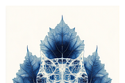 Role Co. Cyanotype Leaf in Symmetry, a Texture Illustration by milatovar (Thumbnail 15 of 21)
