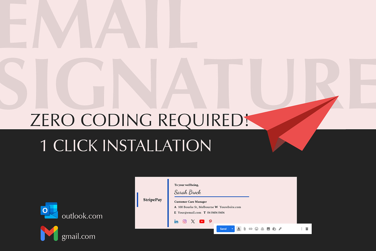 Gmail & Outlook Signatures Template, a Social Media Template by Career Canvas (Photo 1 of 4)