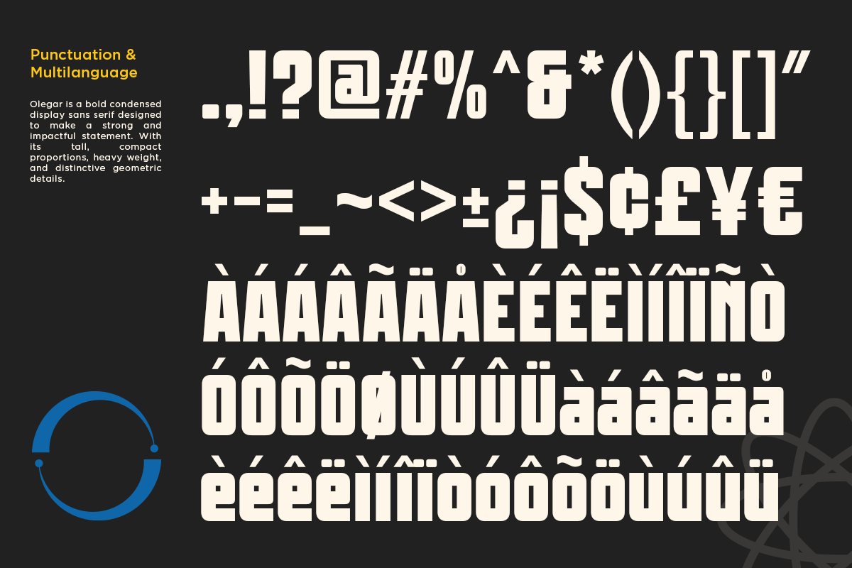 Olegar - Bold Condensed Sans Font, a Sans Serif Font by Font Liner (Photo 10 of 10)