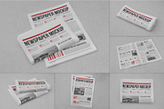 Newspaper Mock-up, an Advertising Mockup by zippypixelstudio (Thumbnail 1 of 14)
