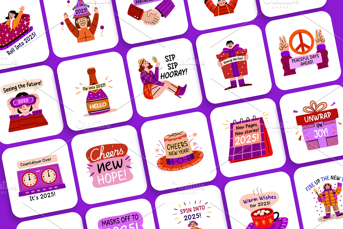 Animated New Year Stickers, an Emoji Icon by Creative Stall (Photo 3 of 5)