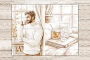 Neutral Autumn Junk Journal Pages, an Illustration by GlamArtZhanna (Thumbnail 10 of 10)