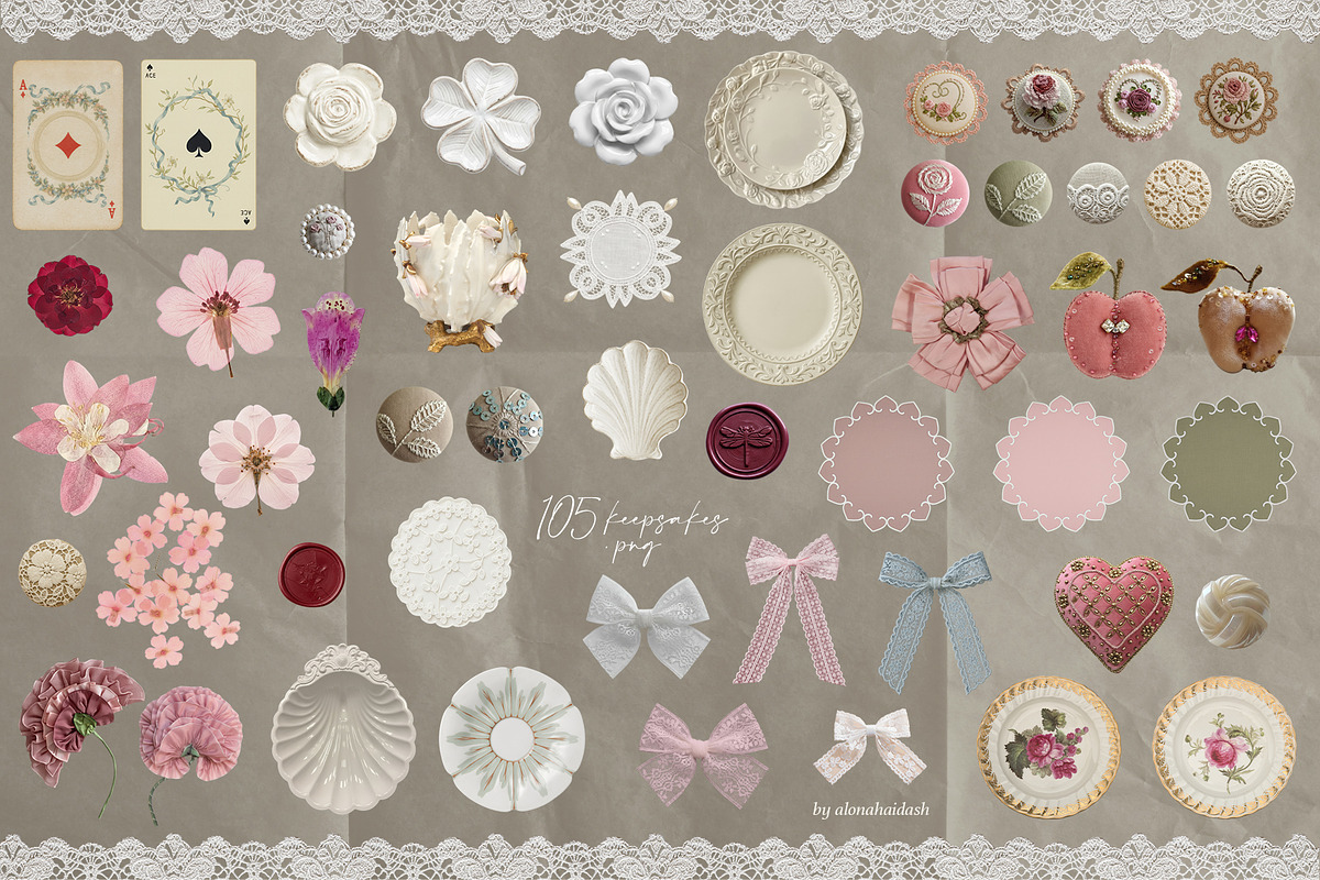Romantic Archive of Paper & Lace, an Object Graphic by alonahaidash (Photo 13 of 17)