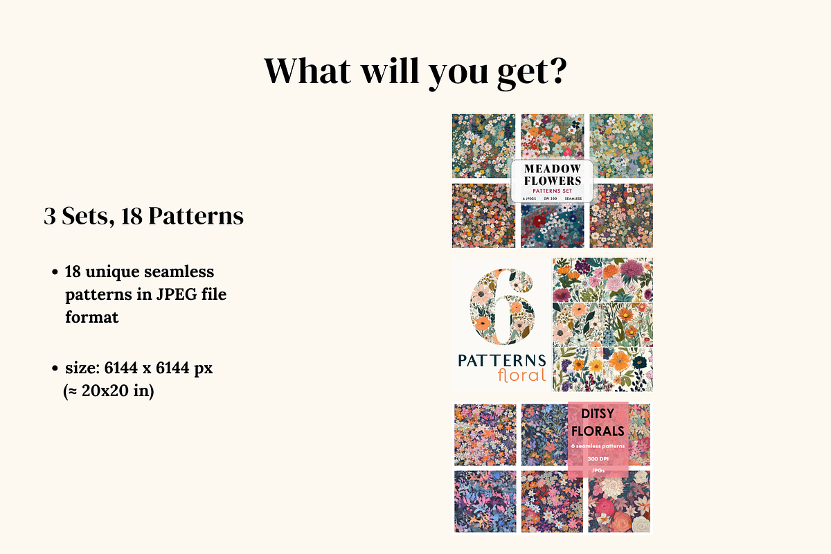 Bestseller Florals Vol. 1 Bundle, a Pattern Graphic by Ninterints (Photo 2 of 12)