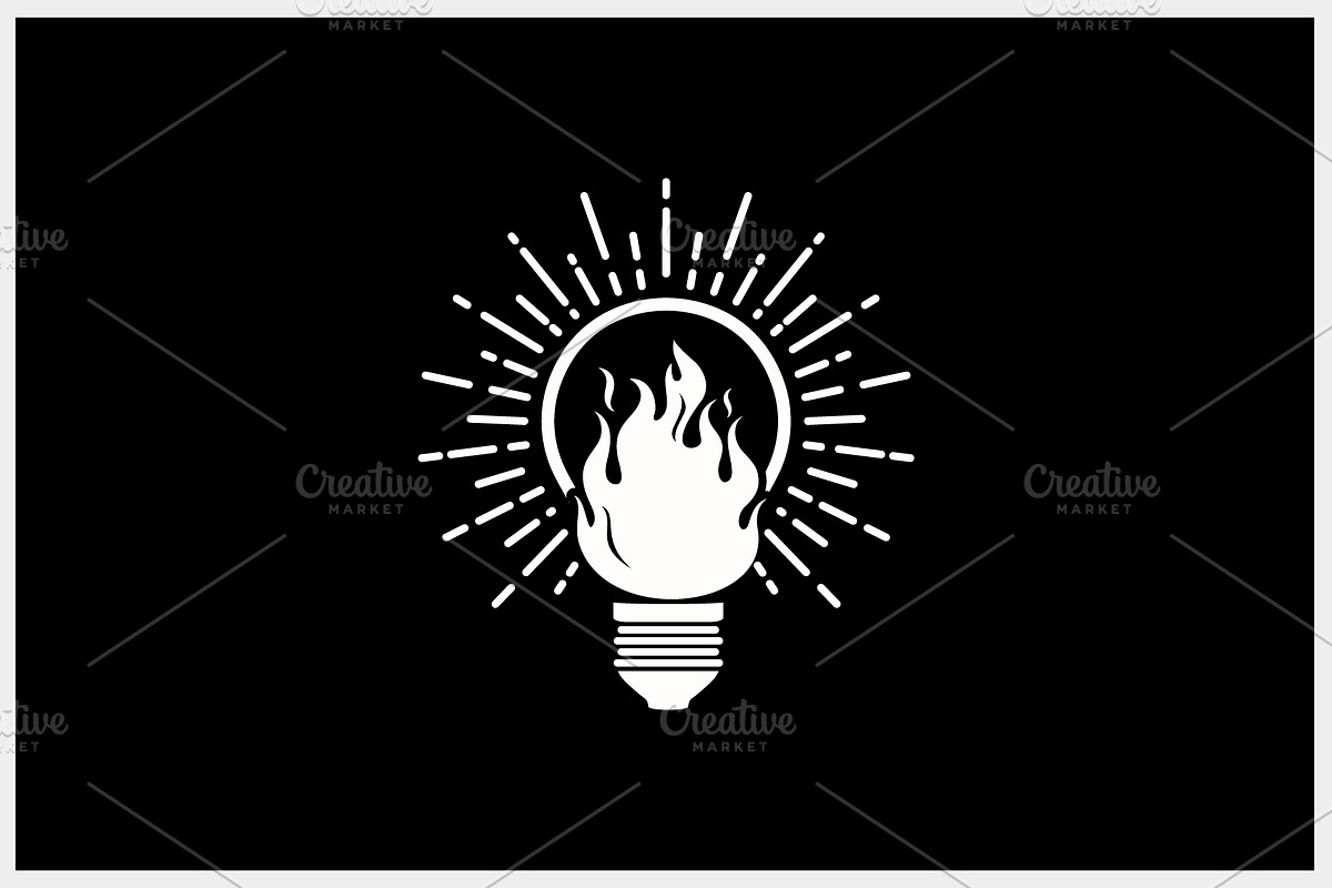 Hot Idea Logo (Bulb & Flame), a Branding & Logo Template by Atlantis X Nurman Arbai (Photo 2 of 2)