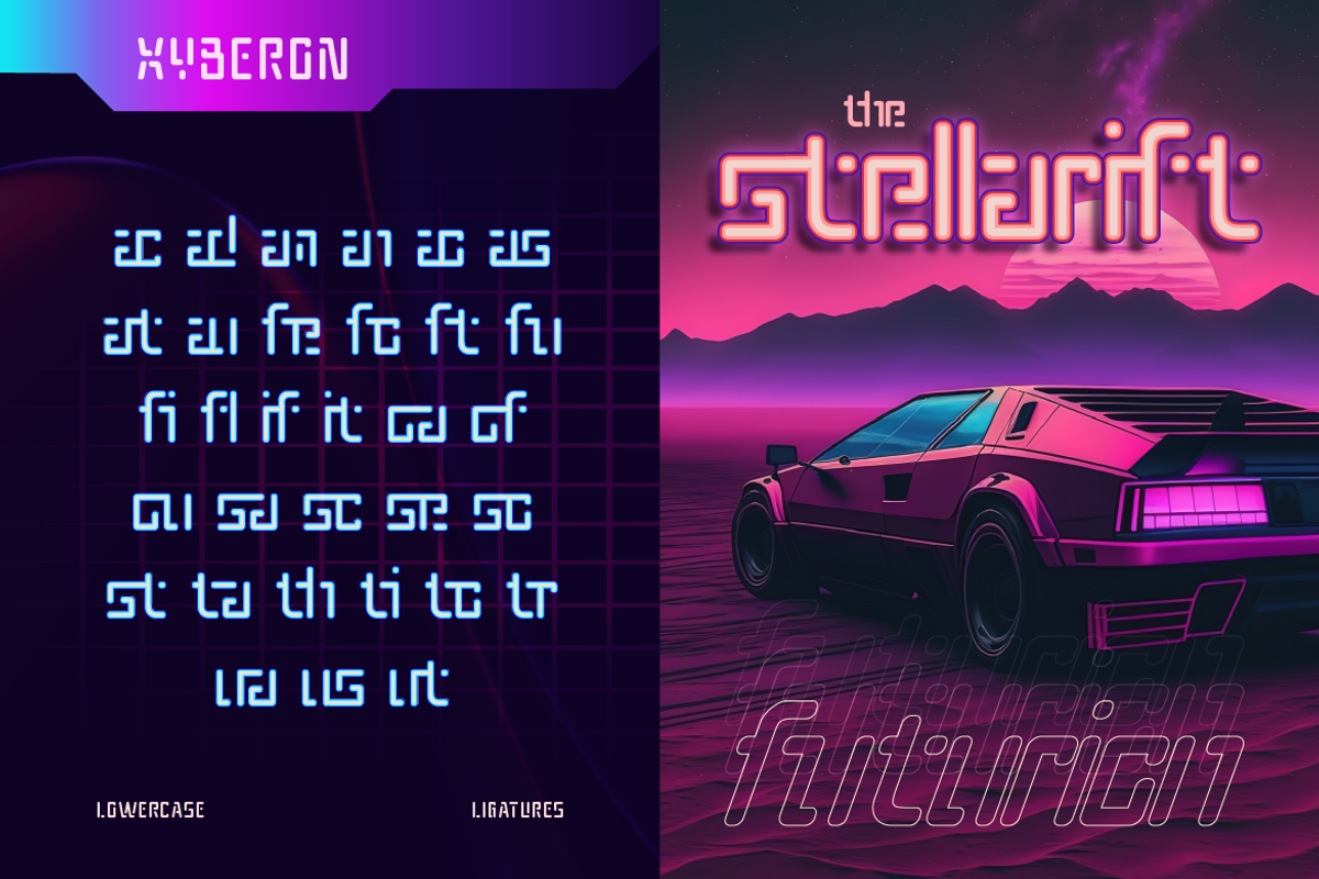 Xyberon, a Serif Font by Burntilldead (Photo 8 of 12)