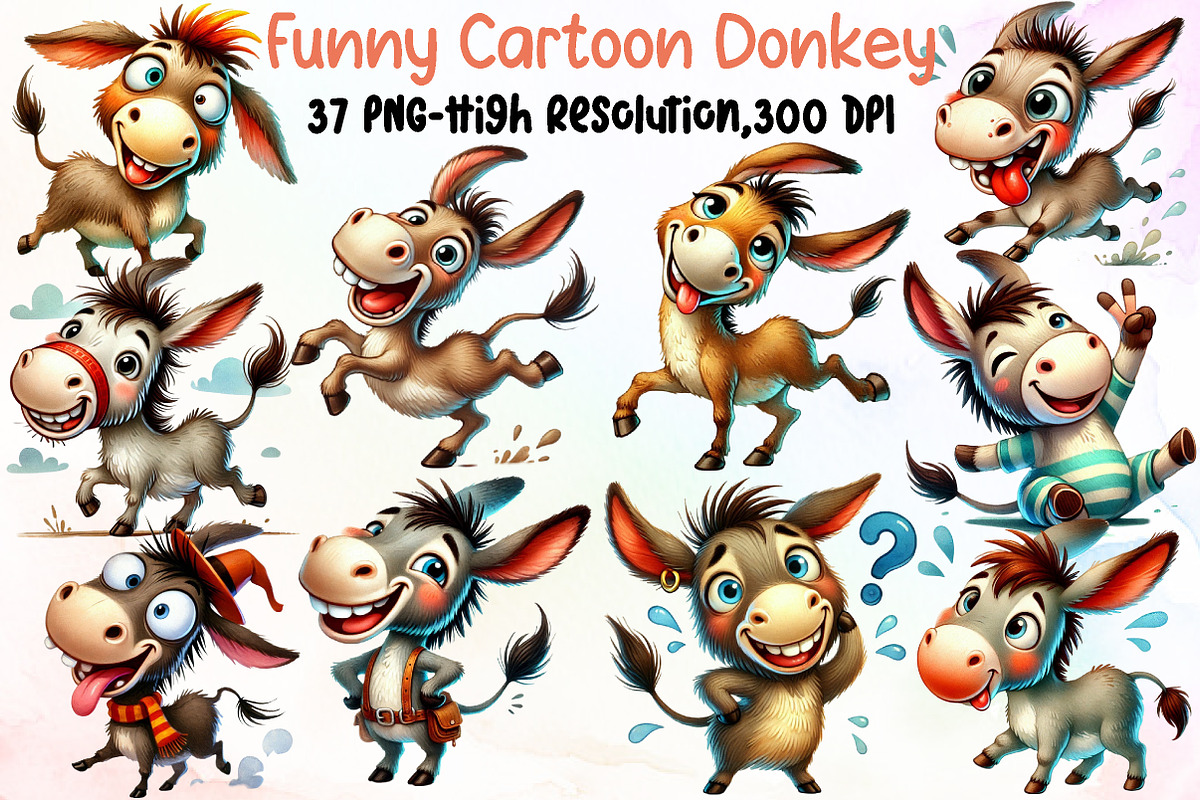 Funny Cartoon Donkey Sublimation Bun, an Illustration by Sublimation Artist (Photo 1 of 6)