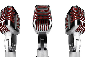Red Classic Vintage Microphone Set, an Arts & Entertainment Photo by Andy Dean Photography