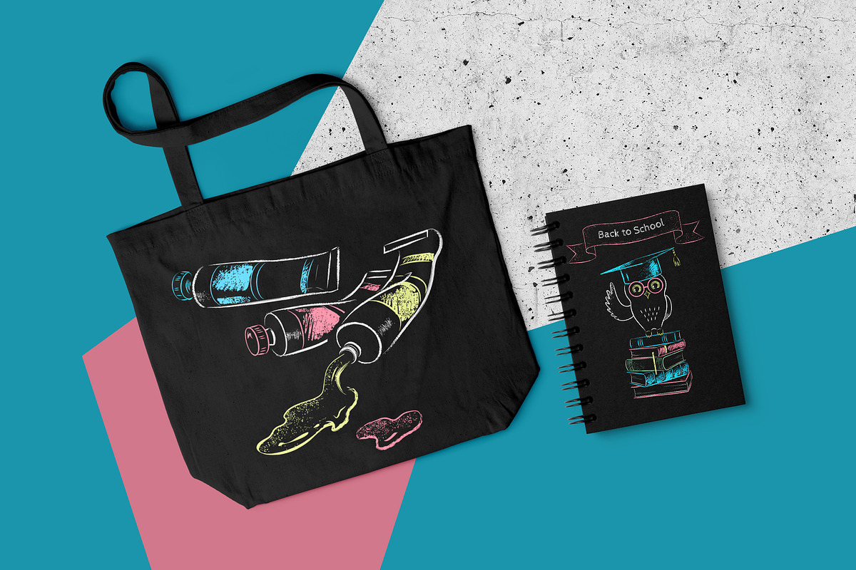 Chalked education set (color), an Object Graphic by Sonya Illustrations (Photo 6 of 9)