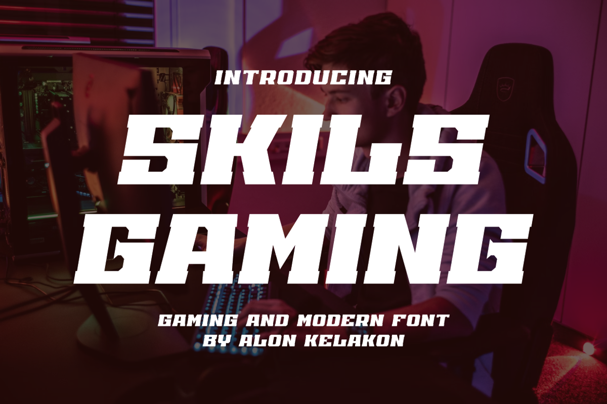 Skils Gaming, a Serif Font by alon kelakon (Photo 1 of 6)