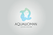 aqua woman logo minimalist elegant, a Branding & Logo Template by Mariyana (Thumbnail 3 of 3)