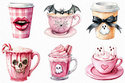 Pink Coquette Halloween Coffee PNG, an Illustration by Craft Nest (Thumbnail 4 of 6)