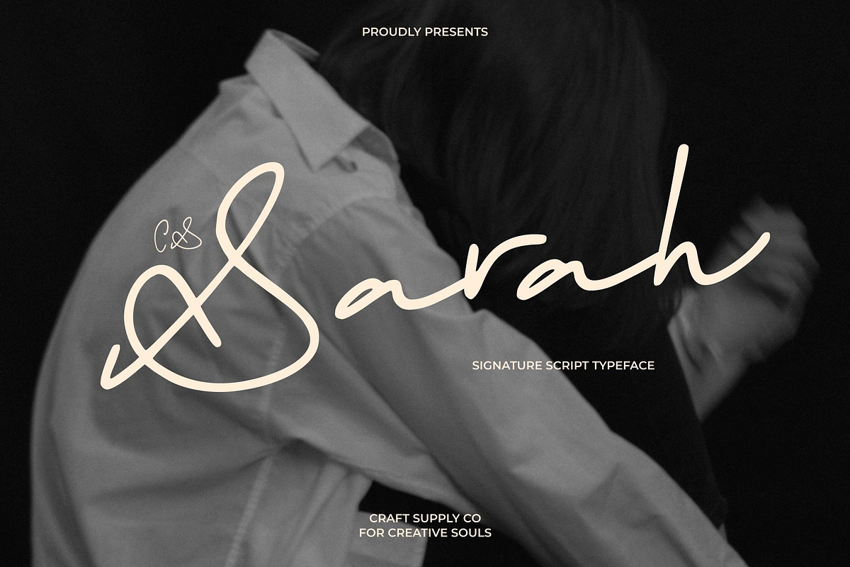 CS Sarah – Handwritten Script Font, a Script Font by Craft Supply Co. (Photo 1 of 8)