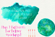 Watercolor Textures, a Texture Graphic by Bobo Design Co. (Thumbnail 2 of 3)