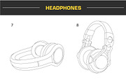 10 Headphones Illustrations, an Object Illustration by Cartoon Lab (Thumbnail 5 of 6)